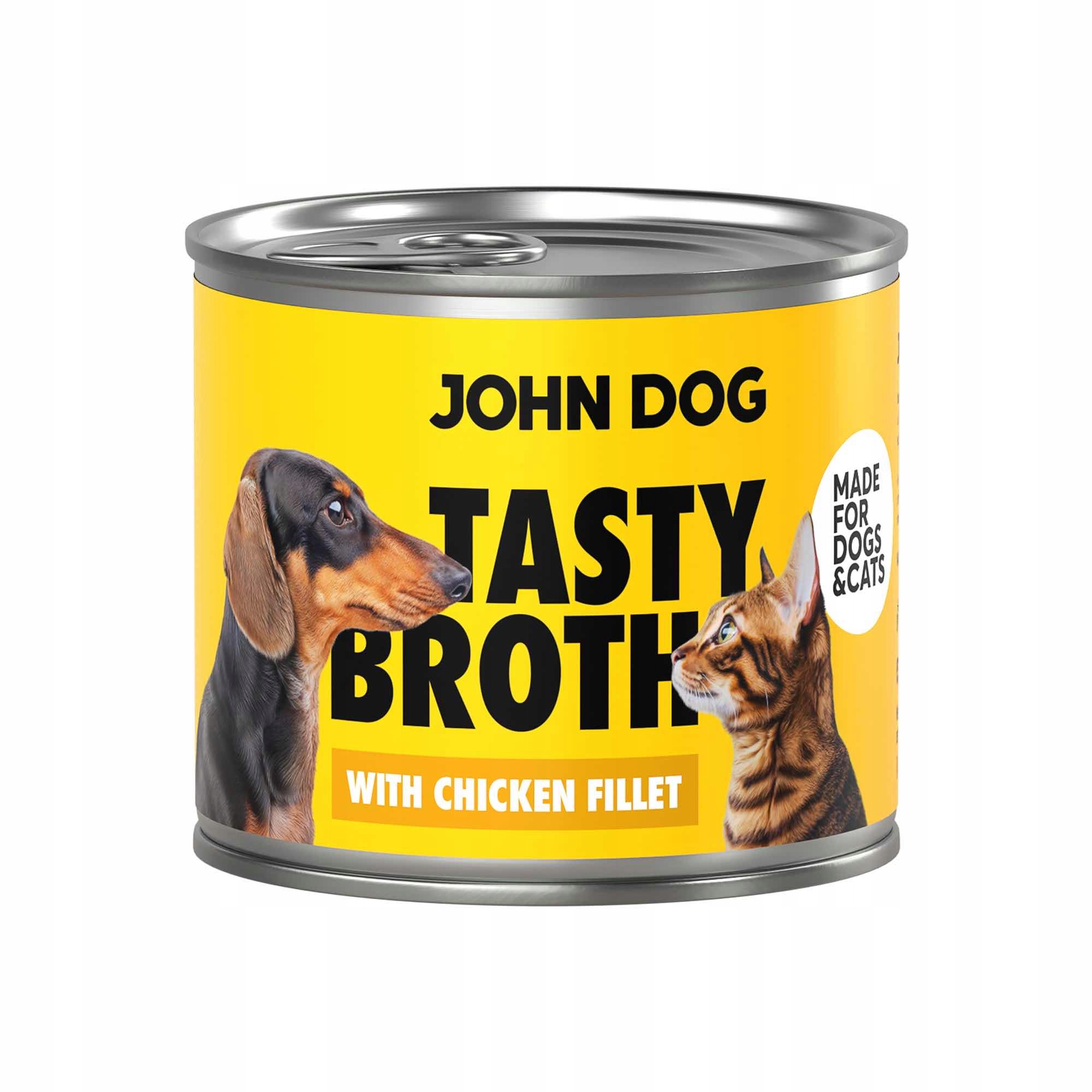 John Dog Tasty Broth zupa dla kota i psa z kurczakiem 140 g