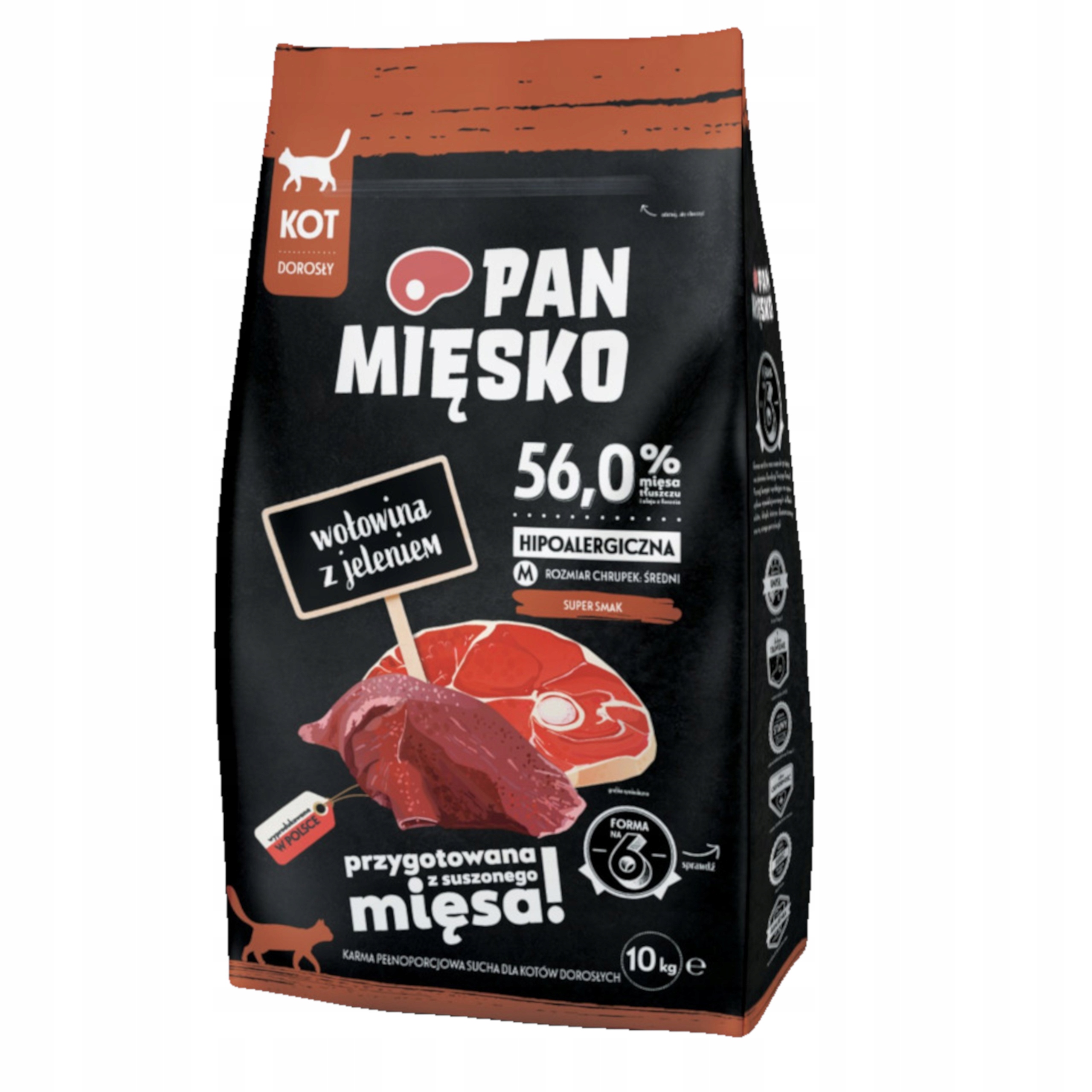 Pan Mięsko karma sucha dla kota Wołowina z jeleniem M 10kg