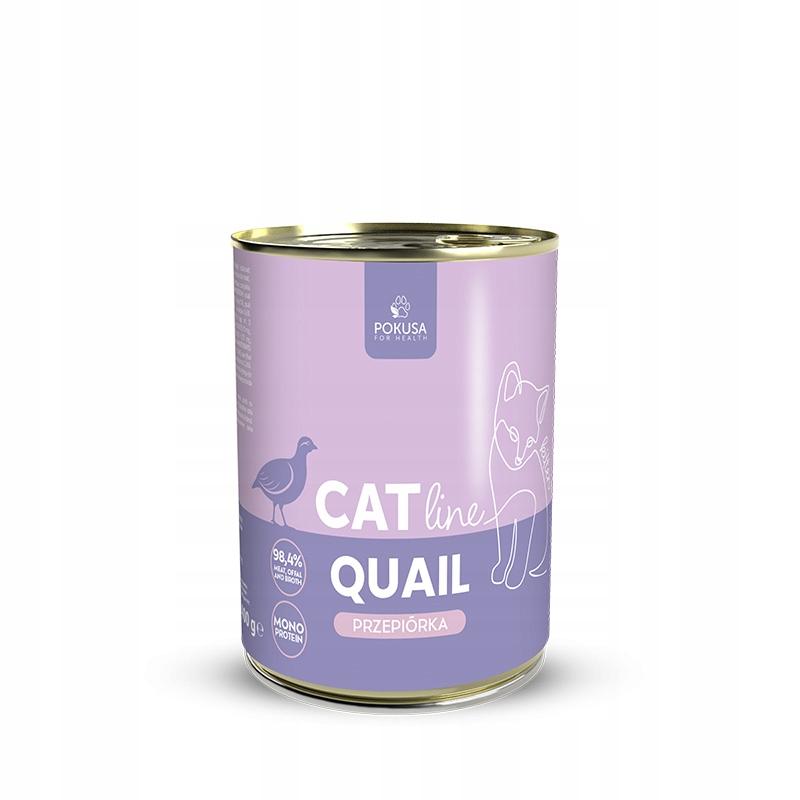 Pokusa CatLine karma mokra Quail / Przepiórka 400g KITTEN