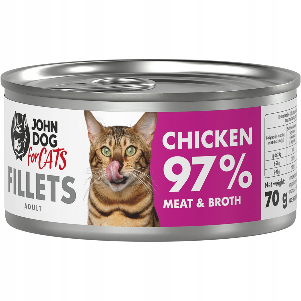 JOHN DOG FOR CATS FILETY KURCZAK 70g