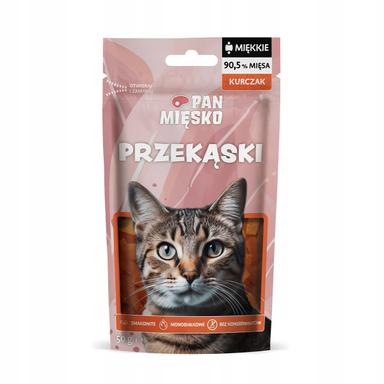PAN MIĘSKO Przysmak dla kota przekąski KURCZAK 50g