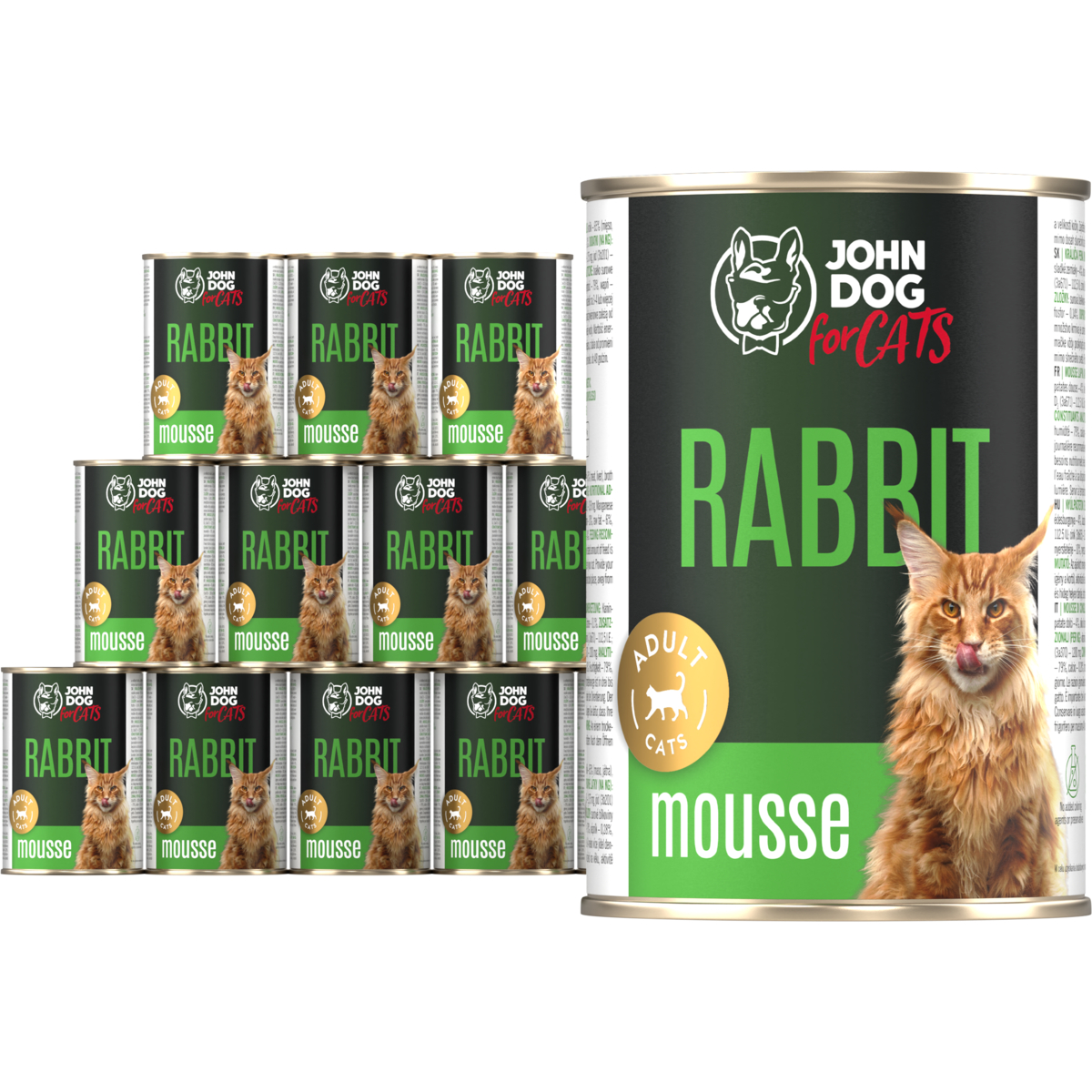 John Dog for Cats karma mokra królik mus 400g