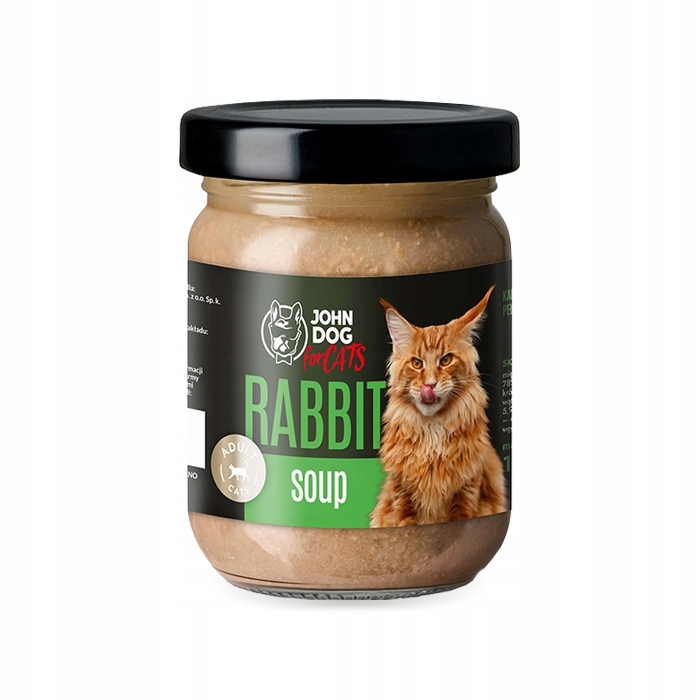 John Dog for Cats karma dla kota ZUPA 100g królik