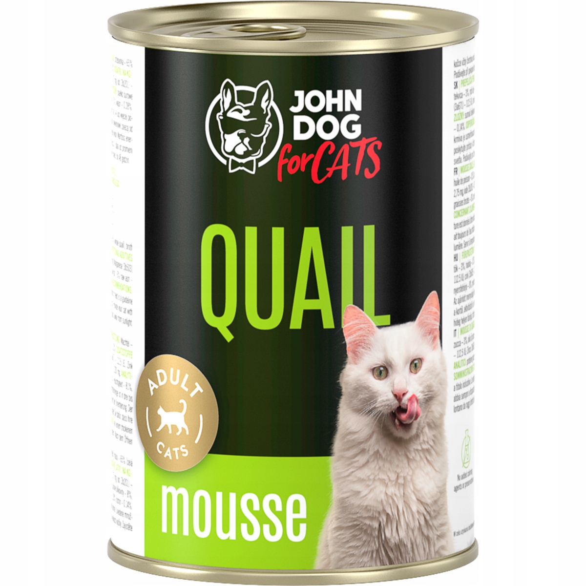 John Dog for Cats karma mokra przepiórka mus 400g