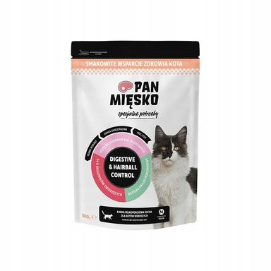 Pan Mięsko dla kota karma sucha Digestive&amp;Hairball Control 800g