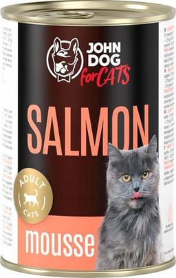 John Dog For cats Mousse łosoś mus 400g MONOBIAŁKOWA KARMA DLA KOTA