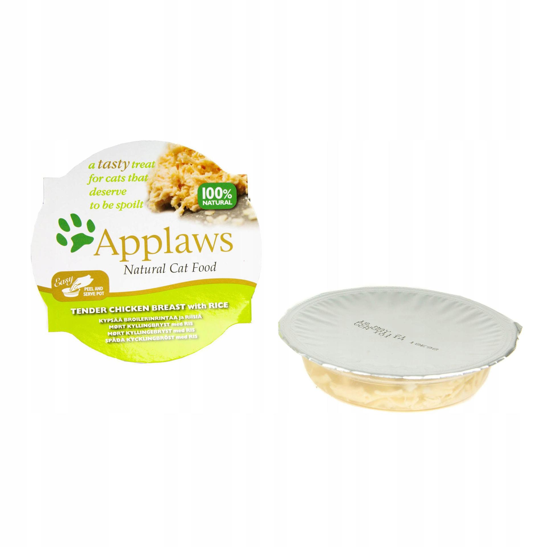 Applaws miseczka dla kota Pierś z Kurczaka z Ryżem 60g