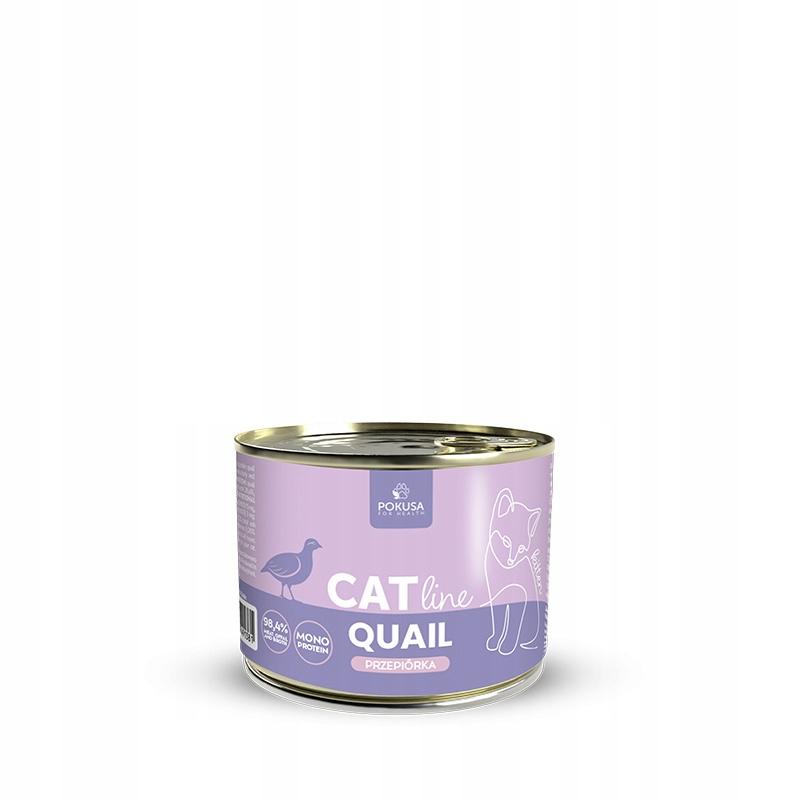 POKUSA CATLINE QUAIL KARMA MOKRA DLA KOCIĄT PRZEPIÓRKA MONOPROTEINOWA 200g