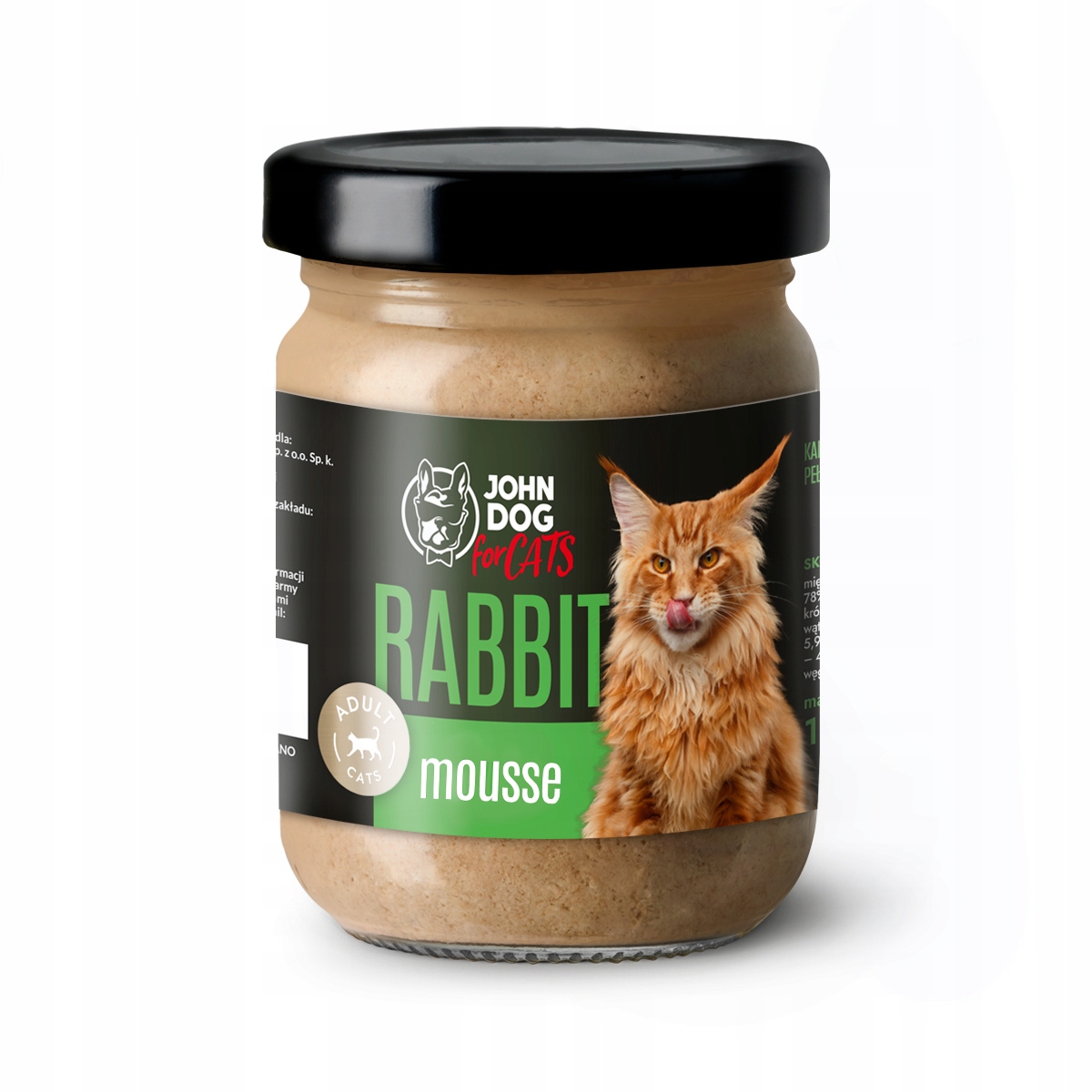 John Dog for Cats karma mokra królik mus 100g