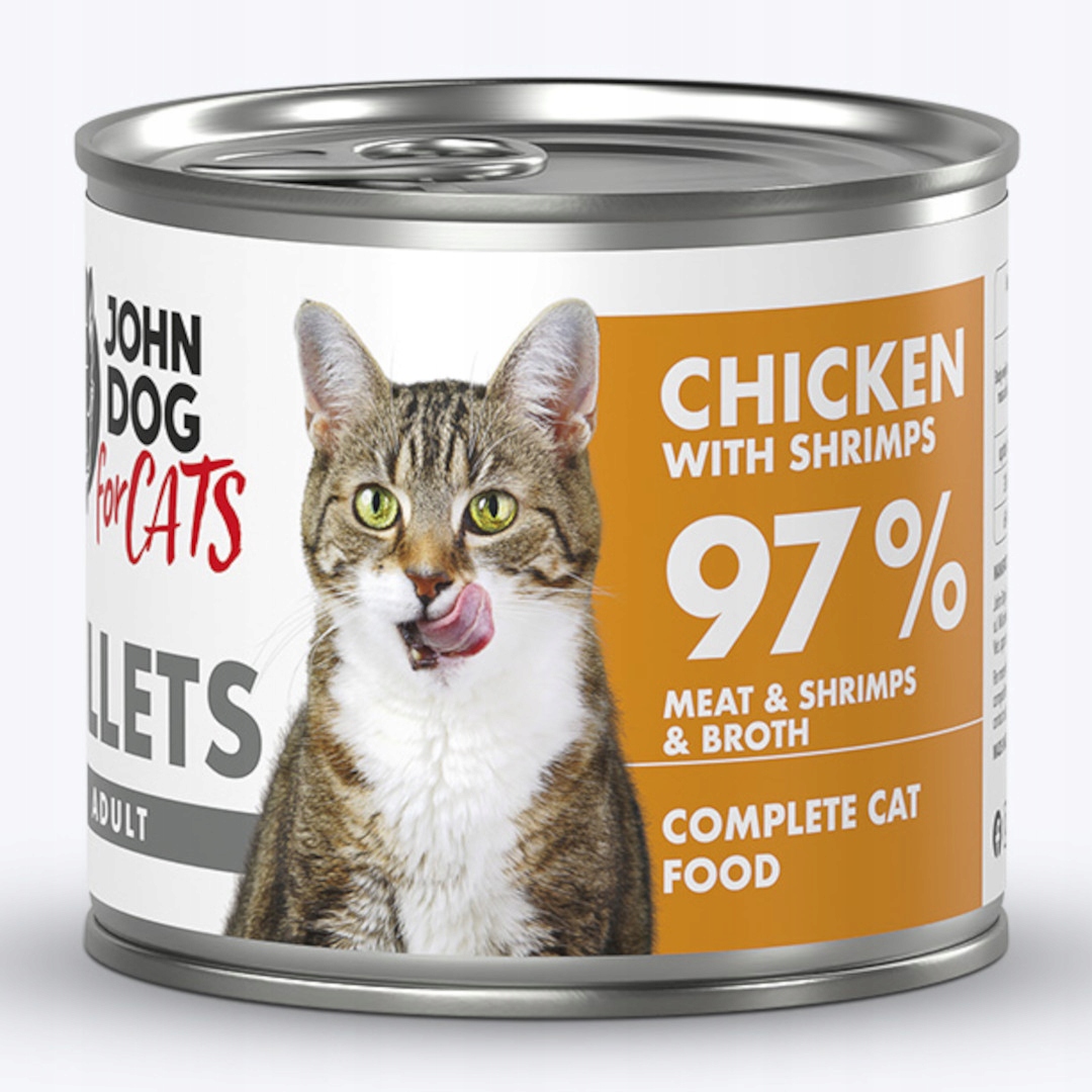 John Dog For Cats Fillets Kurczak Krewetki 140g