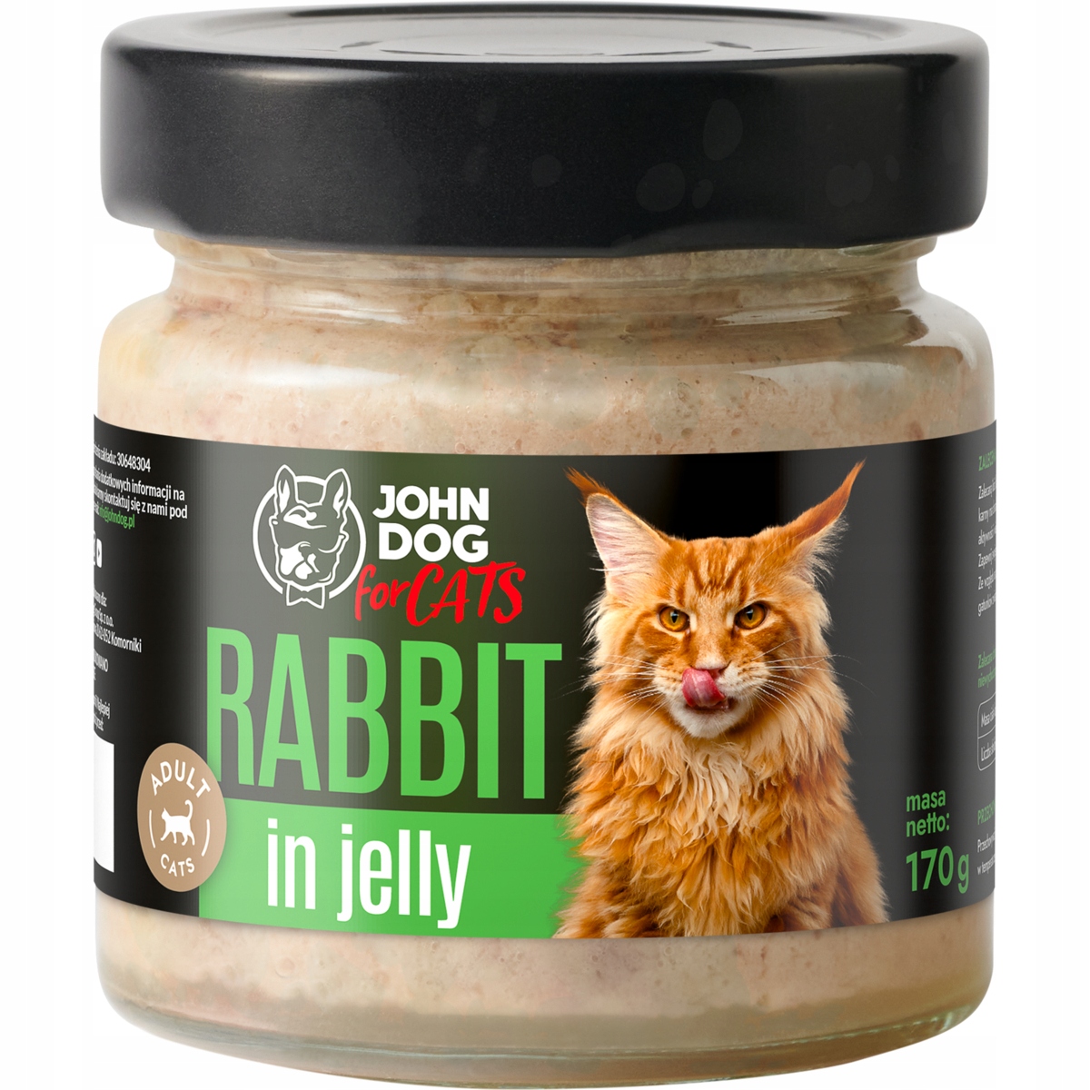 John Dog for Cats karma mokra królik w galaretce 170g