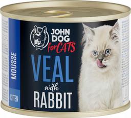 John Dog for Cats karma mokra cielęcina i królik dla kociąt 200g