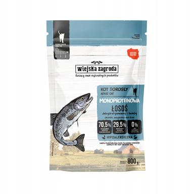 Wiejska Zagroda Karma sucha dla kota Monoproteinowa Łosoś 800g