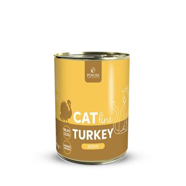 POKUSA Karma mokra dla kotów CatLine Indyk 400g