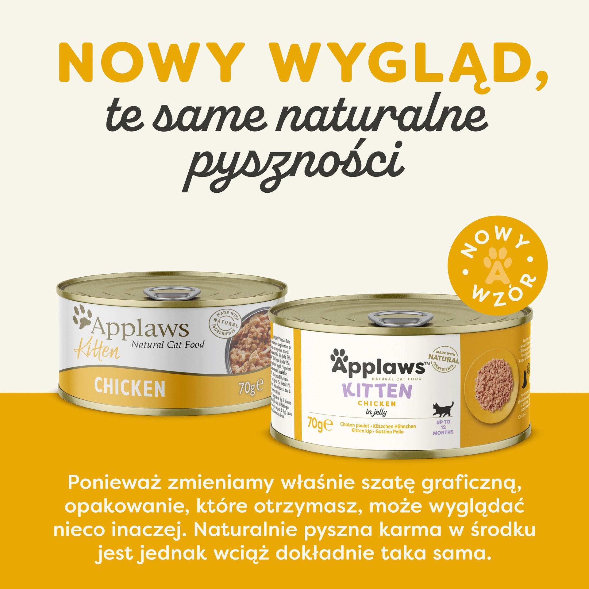Applaws puszka dla kota KURCZAK w GALARETCE puszka 70g