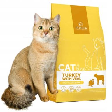 POKUSA Karma bezzbożowa sucha dla Kotów CatLine Indyk z Cielęciną 1kg