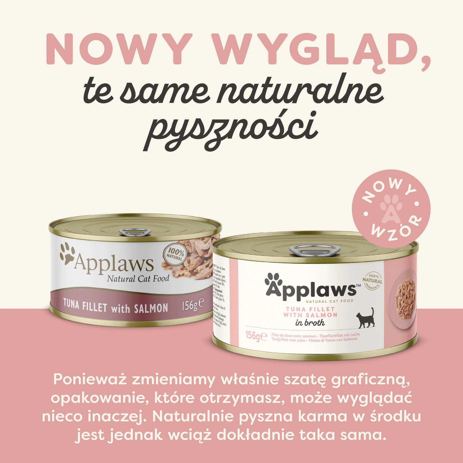Applaws Tuńczyk z Łososiem w bulionie karma dla kota 156g