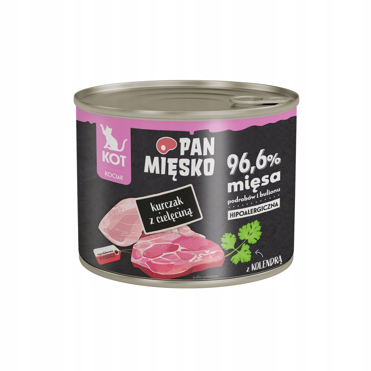 Pan Mięsko karma mokra kurczak z cielęciną dla kociąt 200g