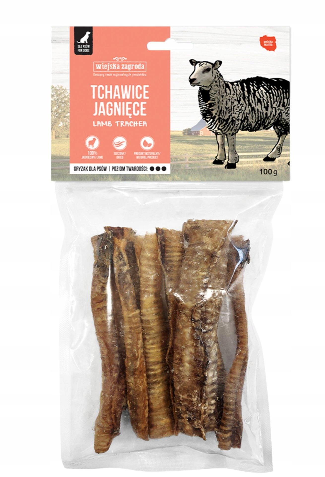 Wiejska Zagroda Gryzaki | Przysmaki dla psa &#8211; Tchawice jagnięce 100g