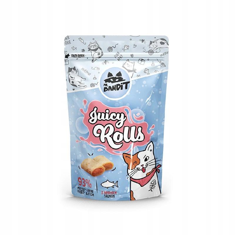 Mr. Bandit Juicy Rolls z łososiem SMACZKI DLA KOTA 40g