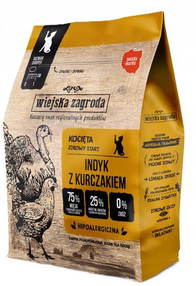 Wiejska Zagroda | Karma sucha dla kociąt | Indyk z kurczakiem 400g