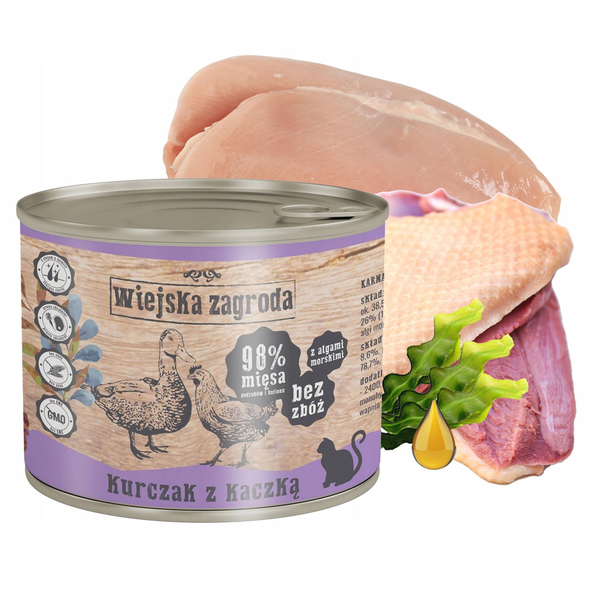 Wiejska Zagroda Karma mokra dla kota Kurczak z kaczką 200g