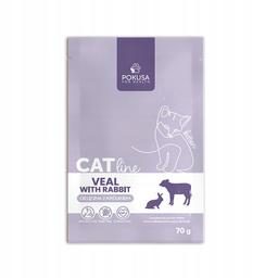 POKUSA KARMA SUCHA DLA KOCIĄT CATLINE CIELĘCINA Z KRÓLIKIEM KITTEN 70G