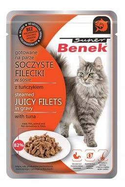 Super Benek Mokra karma dla kota Fileciki w sosie z tuńczykiem 85g