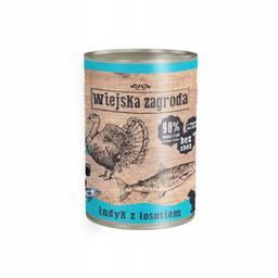 Karma dla kota indyk łosoś 400g Wiejska Zagroda