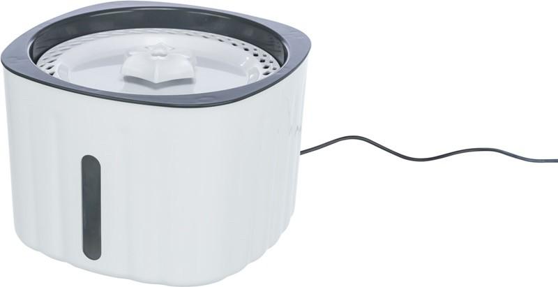 Flower, poidło automatyczne, dla kota, biało/szare, plastik, 2 l