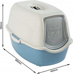 Rotho kuweta zamknięta 56 cm x 40 cm x 39 cm niebiesko/piaskowy