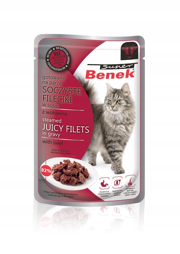 Super Benek Fileciki Wołowina w Sosie Saszetka 85g