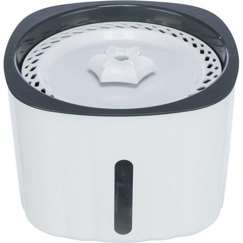 Flower, poidło automatyczne, dla kota, biało/szare, plastik, 2 l