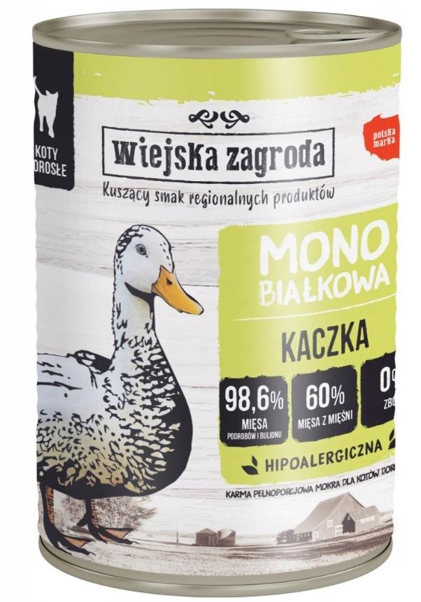WIEJSKA ZAGRODA KOT MONOBIAŁKOWA KACZKA 400G