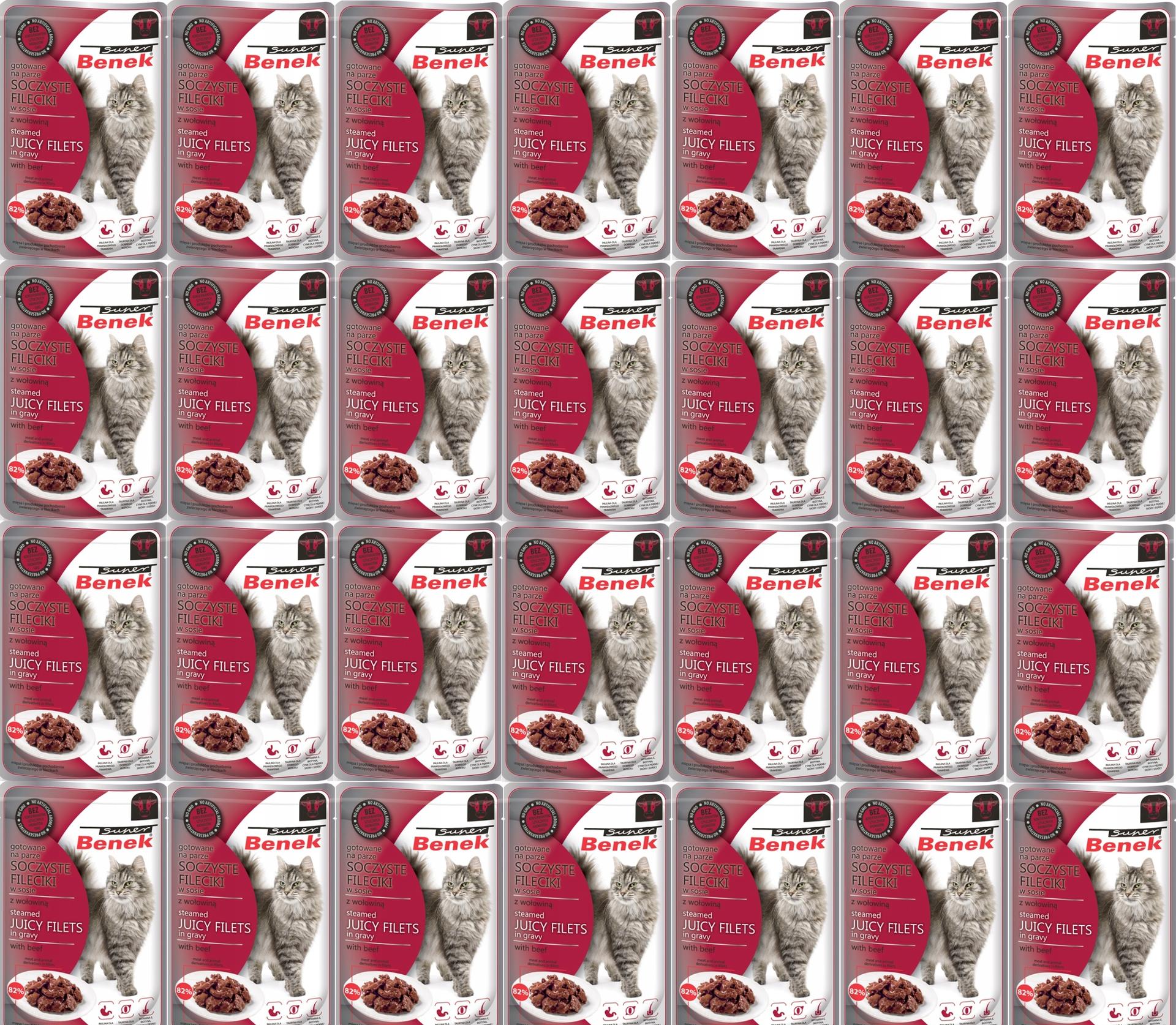 Super Benek Fileciki Wołowina w Sosie Saszetka 85g