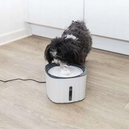 Flower, poidło automatyczne, dla kota, biało/szare, plastik, 2 l