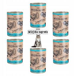 Karma dla kota indyk łosoś 400g Wiejska Zagroda