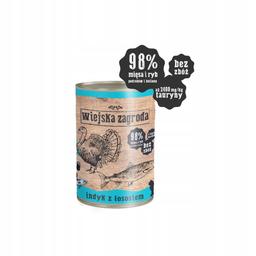 Karma dla kota indyk łosoś 400g Wiejska Zagroda