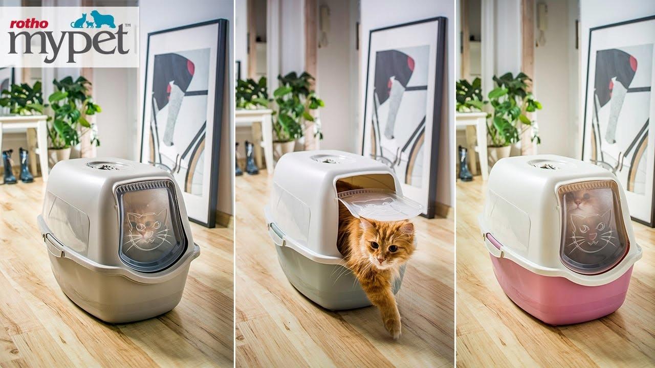 Rotho kuweta zamknięta 56 cm x 40 cm x 39 cm niebiesko/piaskowy