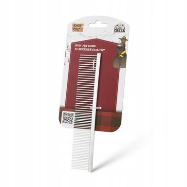 Grzebień stalowy szary 2,9 x 17 cm