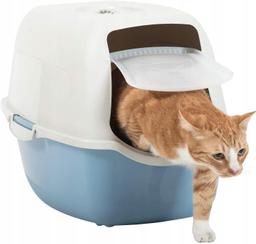 Rotho kuweta zamknięta 56 cm x 40 cm x 39 cm niebiesko/piaskowy