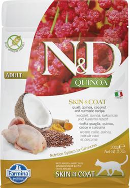 N&amp;D CAT QUINOA SKIN &amp; COAT QUAIL, COCONUT ADULT GR.300