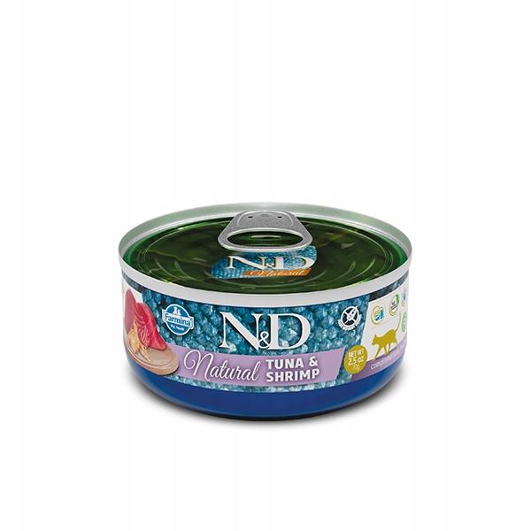 N&amp;D CAT NATURAL TUNA &amp; SHRIMP 140 GR