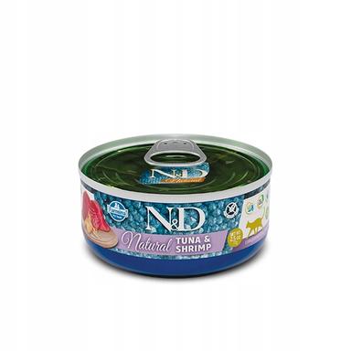 N&amp;D CAT NATURAL TUNA &amp; SHRIMP 140 GR