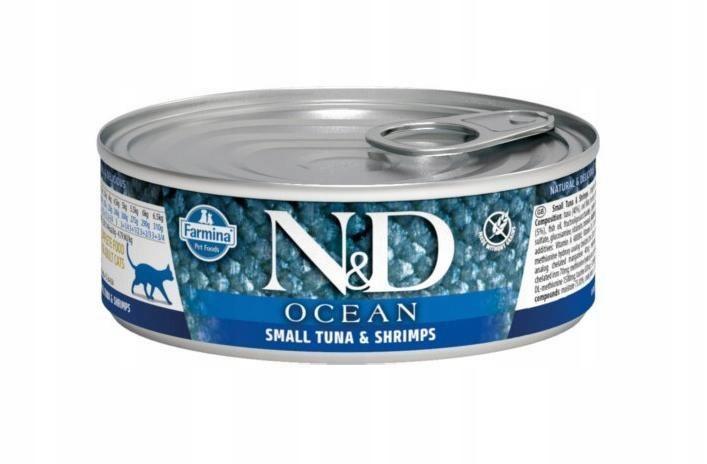 N&amp;D CAT OCEAN TUNA &amp; SHRIMP 70 GR WET