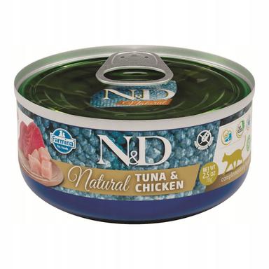 N&amp;D CAT NATURAL TUNA &amp; CHICKEN 70 GR