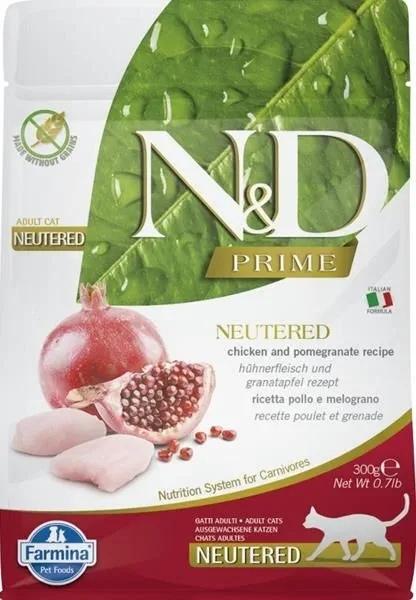 N&amp;D PRIME CAT NEUTERED CHICKEN &amp; POMEGRANATE ADULT 300 G
