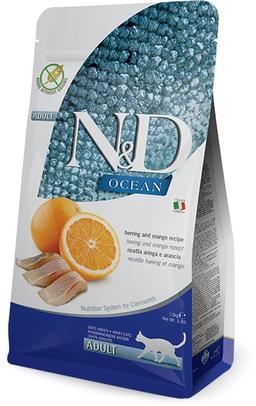 N&amp;D OCEAN CAT HERRING AND ORANGE ADULT 300G