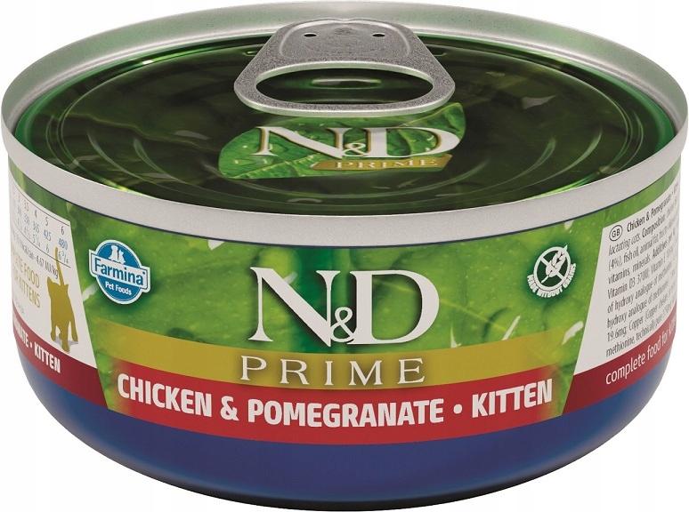 N&amp;D CAT PRIME CHICKEN &amp; POMEGRANATE KITTEN 70 GR