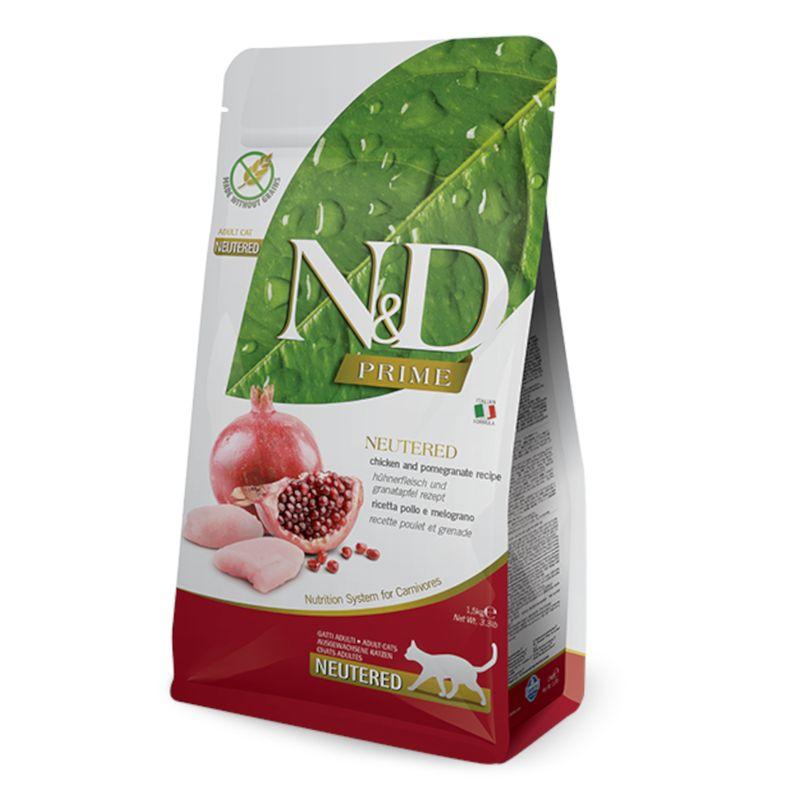 N&amp;D PRIME CAT NEUTERED CHICKEN &amp; POMEGRANATE ADULT 1,5KG